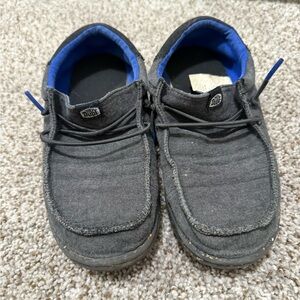 Hey Dude Kids Sneakers - Charcoal and Royal Blue
